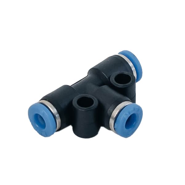 Фитинг мини пластиковый цанговый T-образный PUT 03C — фото 1