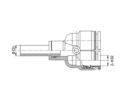 Фитинг пластиковый цанговый Y-образный PYJ — фото 3