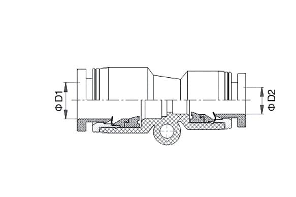 Фитинг пластиковый цанговый переходной PG — фото 3