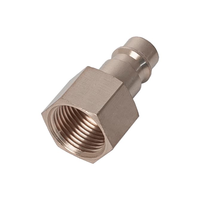 Штекер БРС европейский латунный с резьбой PF — фото 1