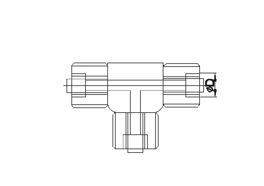 Фитинг пластиковый компрессионный T-образный FCK — фото 4