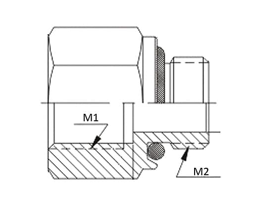 Футорка латунная переходная JNW-(G)M — фото 2