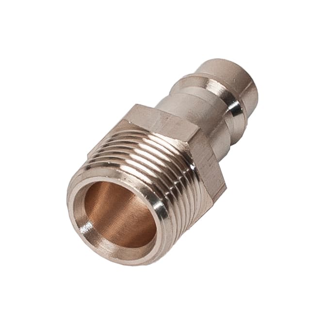 Штекер БРС европейский латунный с резьбой PM — фото 2