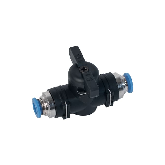 Шаровый кран пластиковый цанговый BVU — фото 2