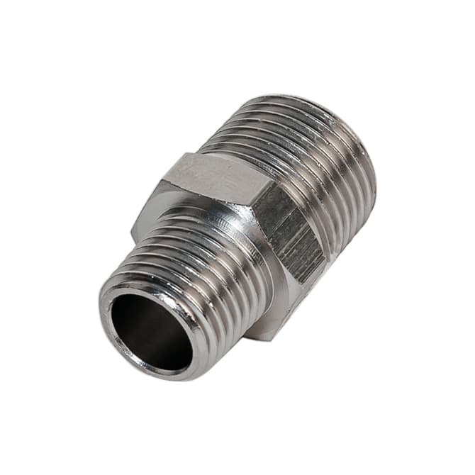 Ниппель латунный резьбовой переходной прямой JWG-M — фото 1