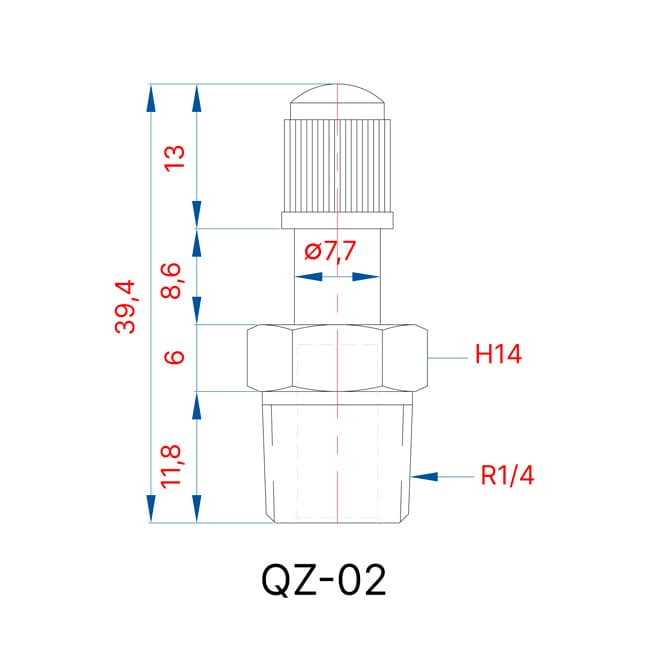 Клапан подкачки резьбовой QZ — фото 6